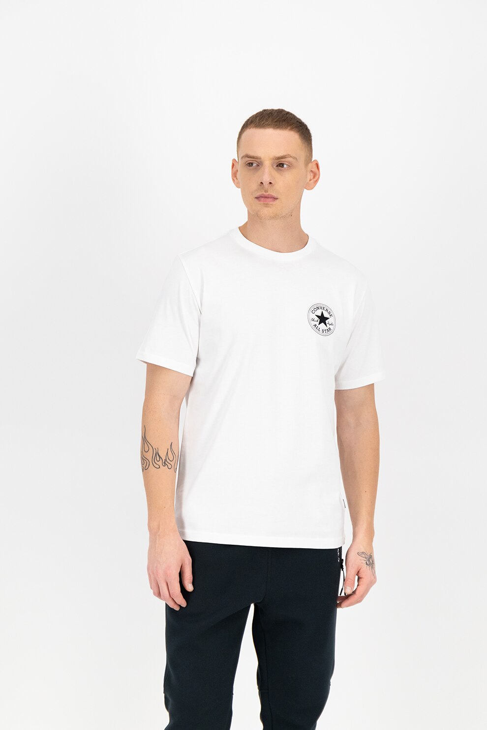 Converse, Tricou cu imprimeu logo Chuck Patch, Alb