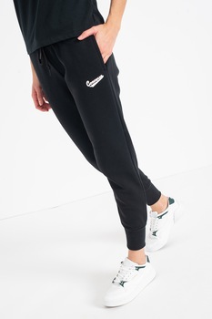 Converse, Pantaloni sport cu imprimeu logo Nova, Negru/Alb Converse, Pantaloni sport cu imprimeu logo Nova, Negru/Alb