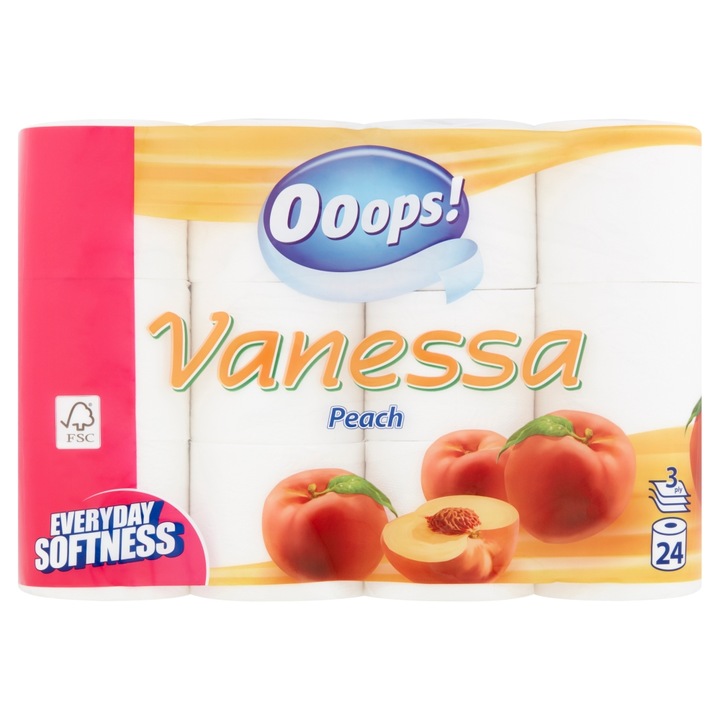 Vanessa 3 rétegű toalettpapír, 24 tekercs