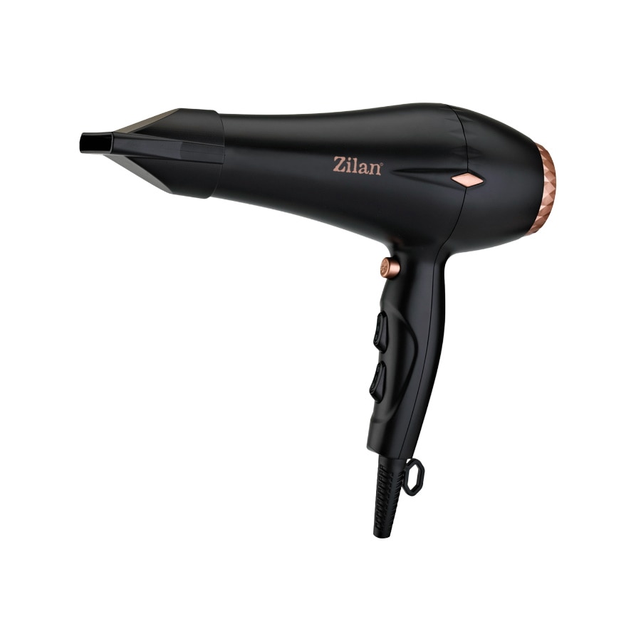 Uscator de par Zilan ZLN-1239, 2200 W, 3 Trepte temperatura, 3 Viteze, Concentrator, Difuzor, Negru