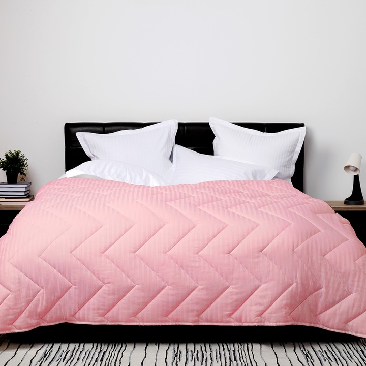 Pilota Bambus Iarna Roz 180x210, PUCIOASA, pentru 2 persoane, PBIDROZ180