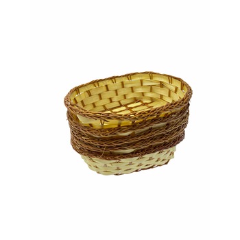 Set 5 cosuri impletite oval, Atelier, Crem, Rachita, 19x15x6cm Set 5 cosuri impletite oval, Atelier, Crem, Rachita, 19x15x6cm