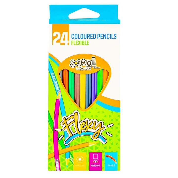 S-cool Hajlékony színes ceruza szett, 24 Szín