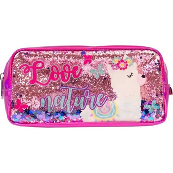 Penar borseta S-cool love nature, cu paiete, 22X11X5.5 cm Penar borseta S-cool love nature, cu paiete, 22X11X5.5 cm