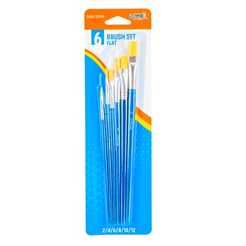 Pensule S-cool varf tesit, 6 buc/blister Pensule S-cool varf tesit, 6 buc/blister