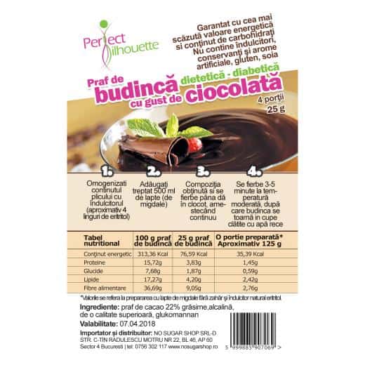 Budinca cu ciocolata, NoCarb Noodle, 25 g