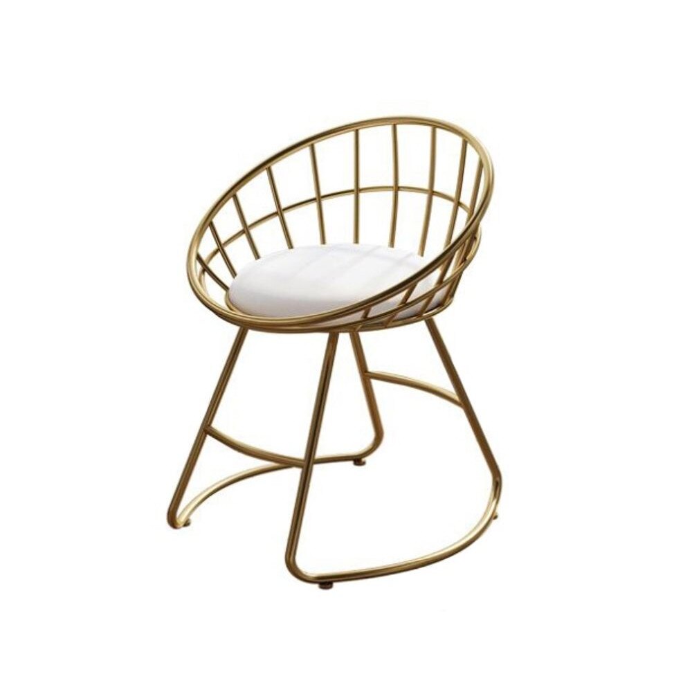 Scaune, Accent ,110605, Аlb si Аuriu, 45/45/65 cm