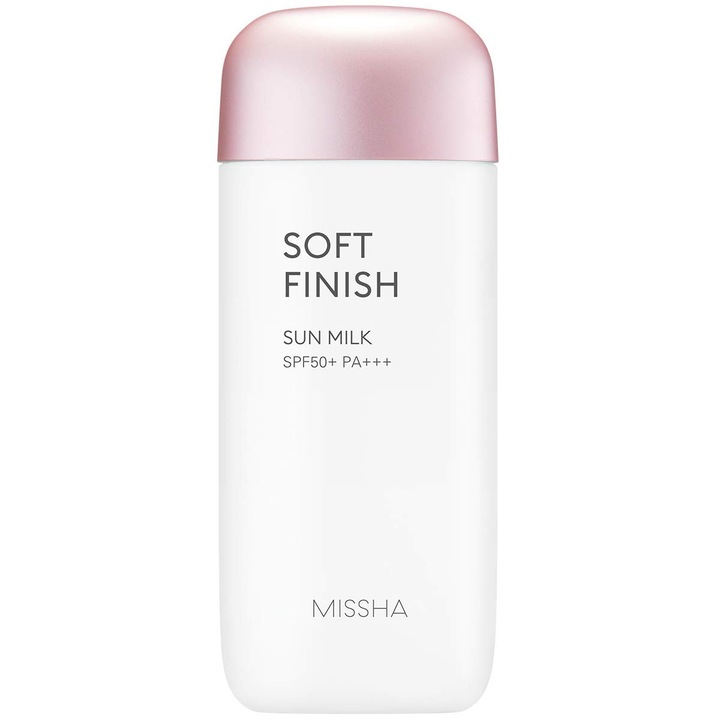 Crema de fata cu protectie solara Missha, Soft Finish, SPF 50, Pentru ten sensibil, Protectie UV, Hidratare intesiva, Revitalizare, Aplicare usoara, 70 ml