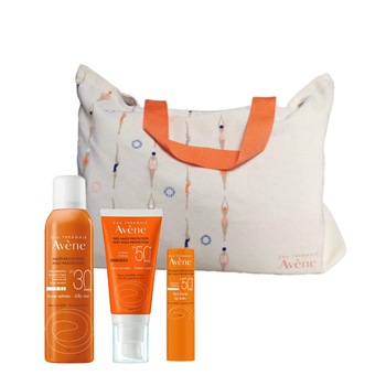 Set Avene, Ulei protectie solara Sun Care Mist SPF 30 Avene 150ml, Crema nuantatoare SPF 50+ Avene 50ml, Stick Avene fotoprotectie SPF 50 5ml, Geanta plaja Set Avene, Ulei protectie solara Sun Care Mist SPF 30 Avene 150ml, Crema nuantatoare SPF 50+ Avene 50ml, Stick Avene fotoprotectie SPF 50 5ml, Geanta plaja