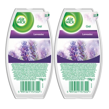 Pachet 2 x Odorizant Air Wick Gel Lavander, 150 g Pachet 2 x Odorizant Air Wick Gel Lavander, 150 g