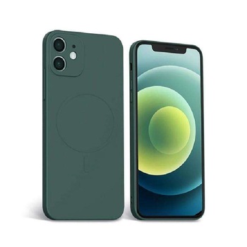 Husa protectie Flippy compatibila cu Apple iPhone 12 Mag Safe Silicone Verde Husa protectie Flippy compatibila cu Apple iPhone 12 Mag Safe Silicone Verde