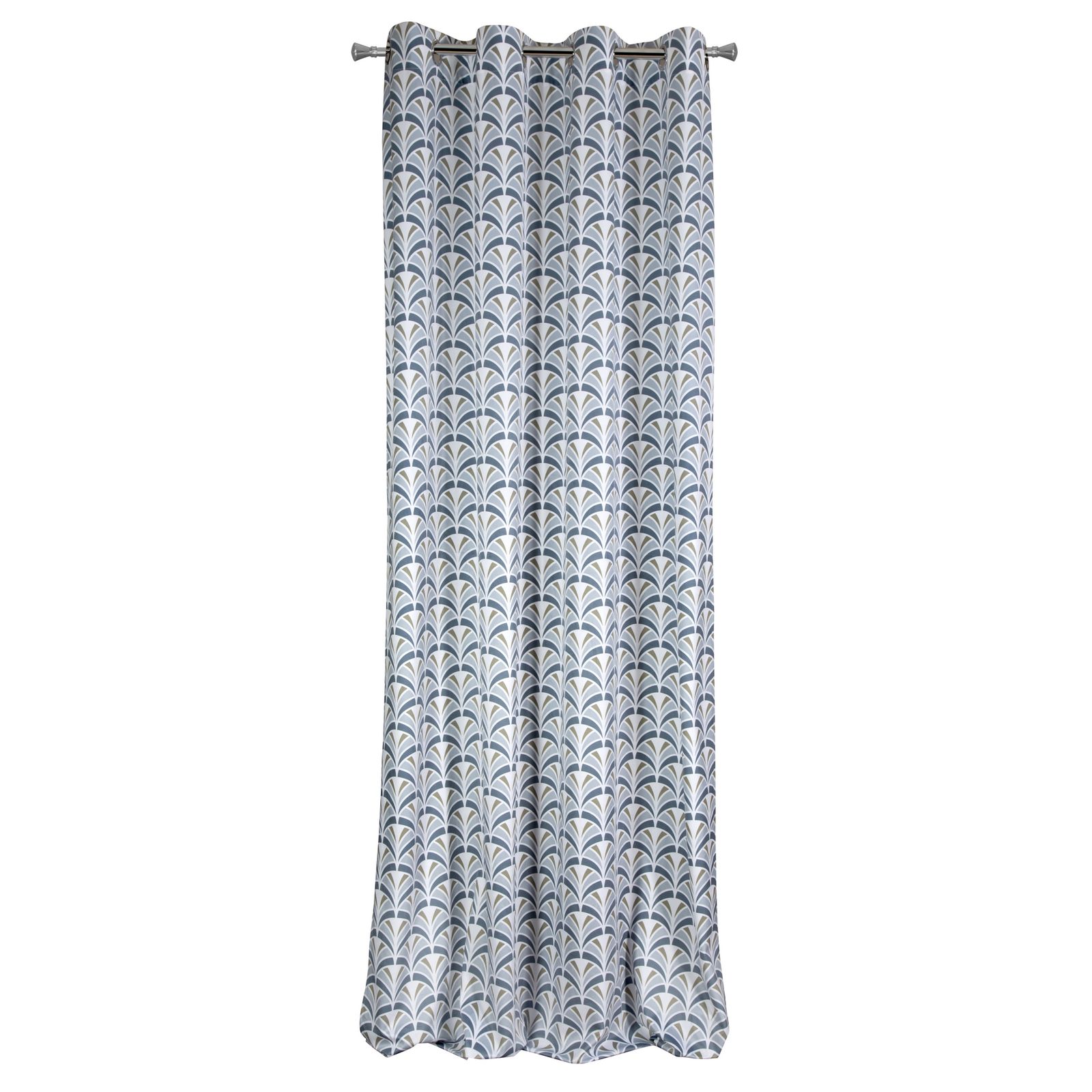 Perdea decorativa gri cu inele metalice, ABEL 140x250 cm, Eurofirany