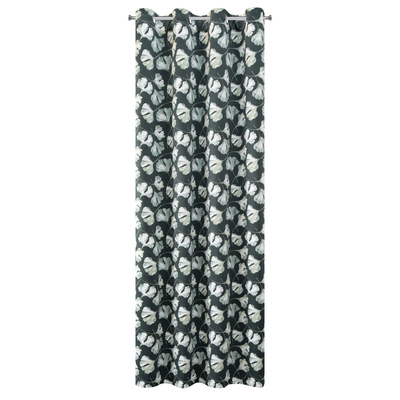 Perdea decorativa cu inele metalice, AIDA 140x250 cm, Eurofirany, Verde inchis