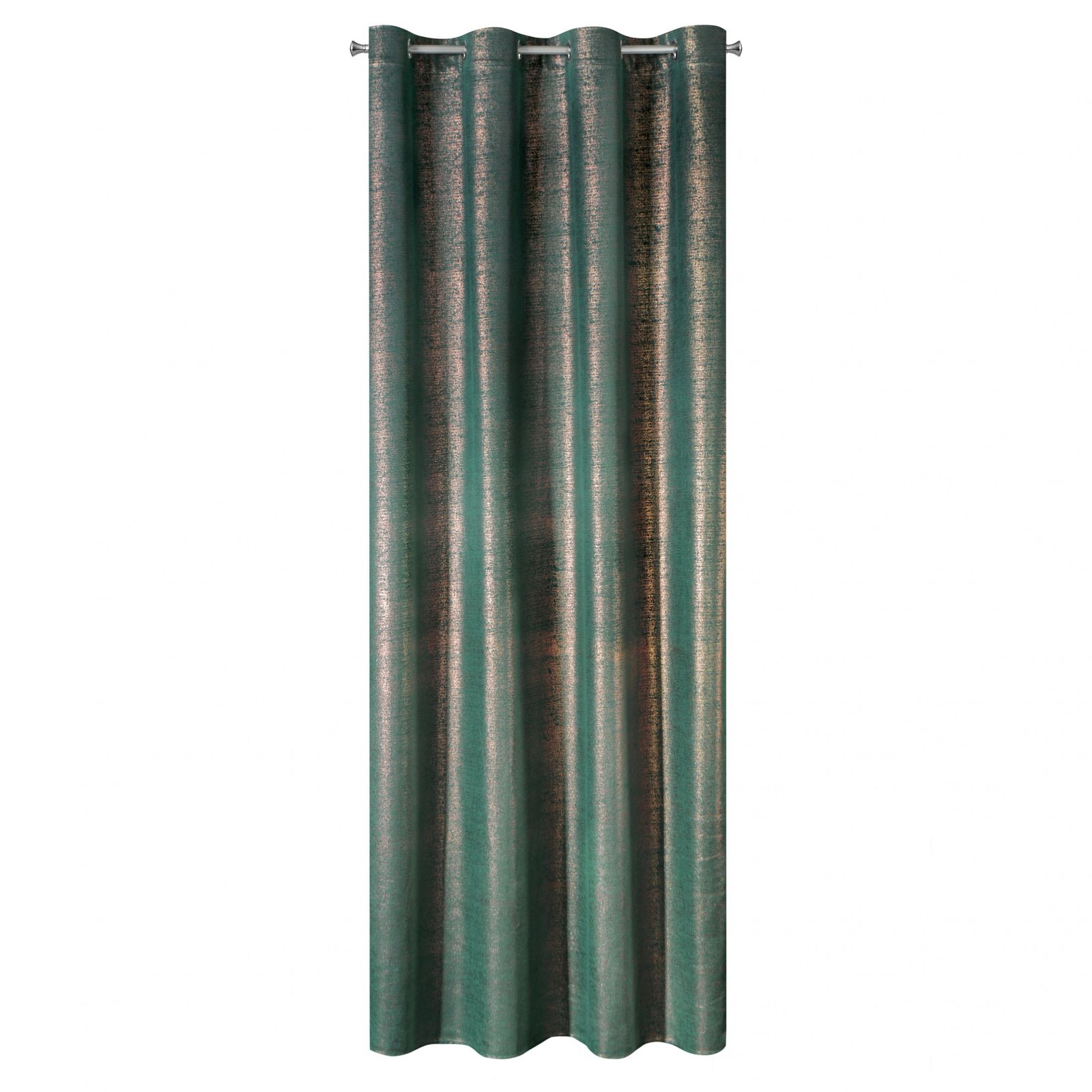 Perdea decorativa cu inele metalice, AMBI 140x250 cm, Eurofirany, Turcoaz inchis