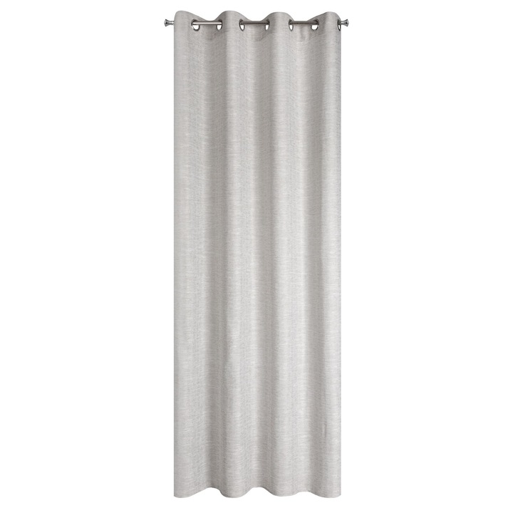 Perdea decorativa cu inele metalice, ANITA 140x250 cm, Eurofirany, Argintiu