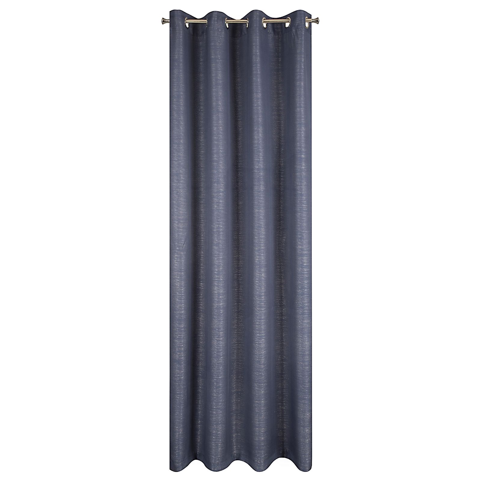 Perdea decorativa cu inele metalice, ANJA 140x250 cm, Eurofirany, Albastru inchis