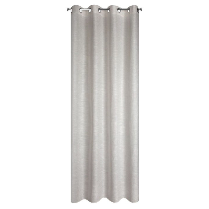 Perdea decorativa cu inele metalice, ANITA 140x250 cm, Eurofirany, Natural