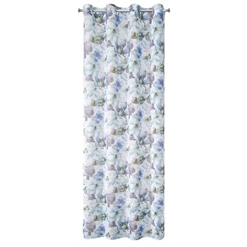 Perdea decorativa cu inele metalice, BELLA 140x250 cm, Eurofirany, Albastru Perdea decorativa cu inele metalice, BELLA 140x250 cm, Eurofirany, Albastru