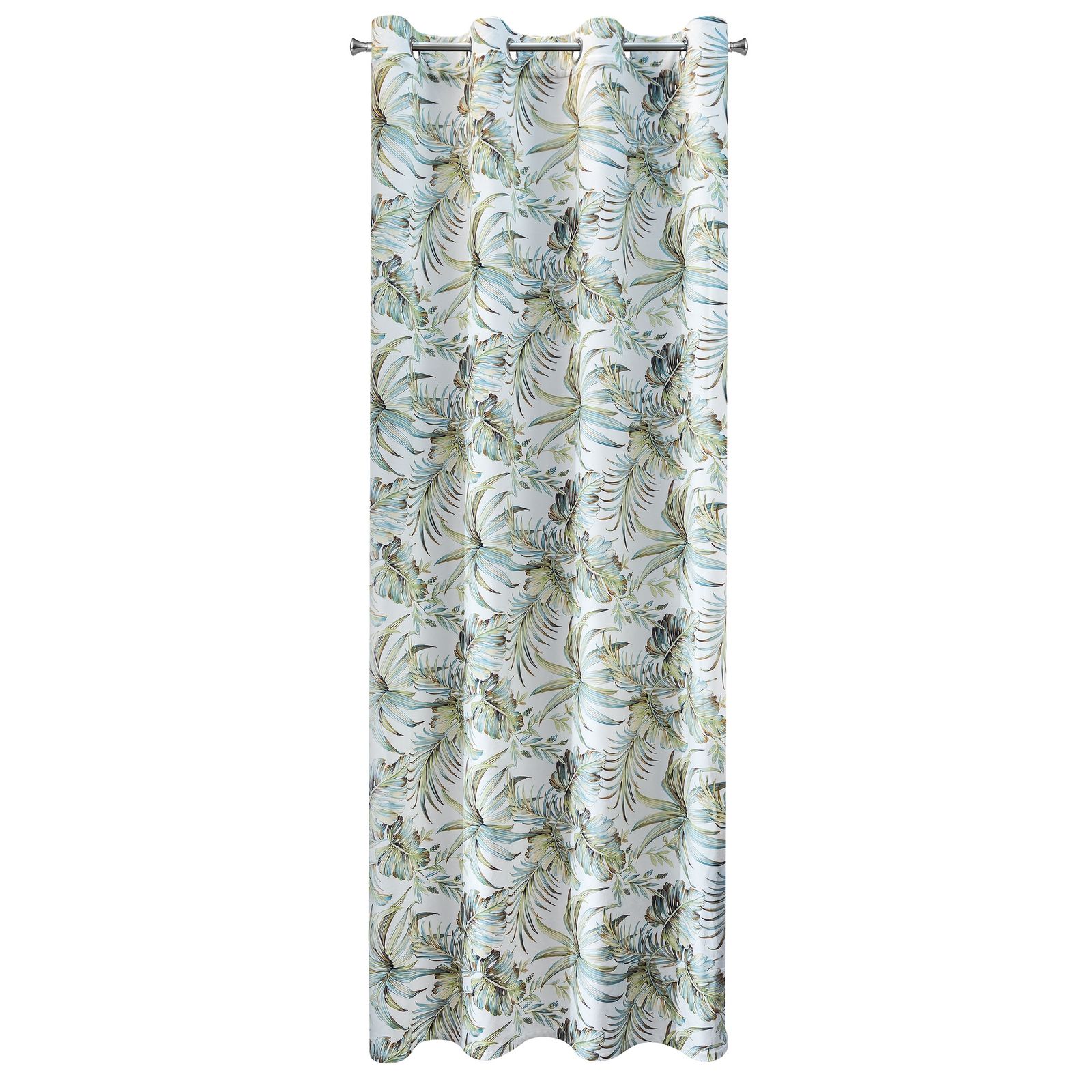 Perdea decorativa cu inele metalice, BORNEO 140x250 cm, Eurofirany, Verde