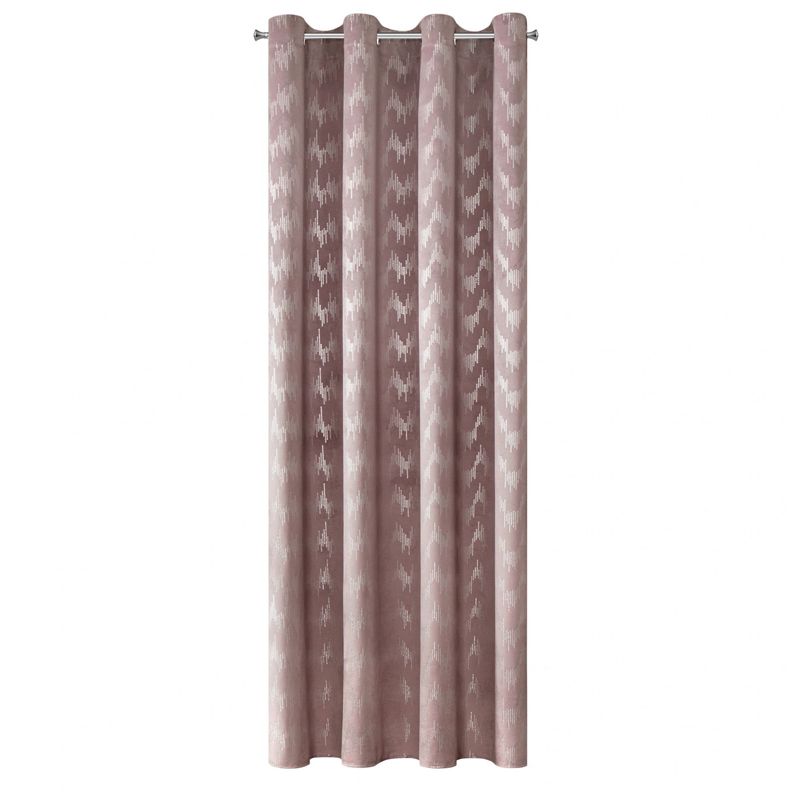 Perdea decorativa cu inele metalice, BIANKA 140x250 cm, Eurofirany, Roz pudra