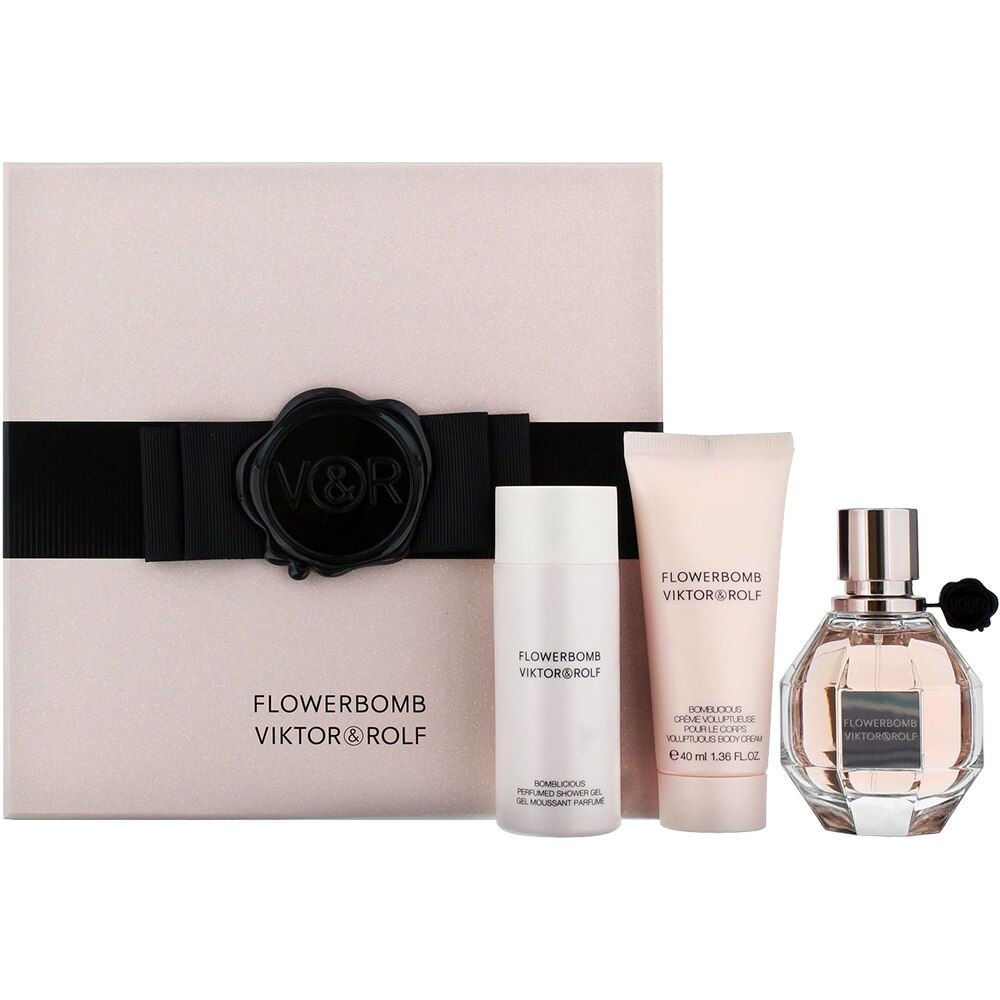 Set Viktor & Rolf Flowerbomb Apa de Parfum 50 ml, Shower Gel 50 ml, Lotiune de corp 50 ml Femei