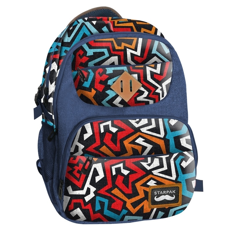 Ghiozdan Starpak abstract, compartiment laptop, 45x34x18 cm