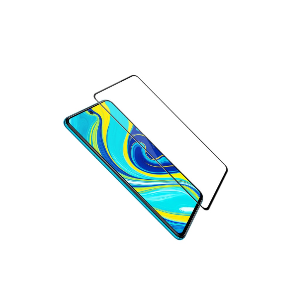 Folie sticla 9D compatibila cu Xiaomi Redmi Note 9 Pro - contur negru