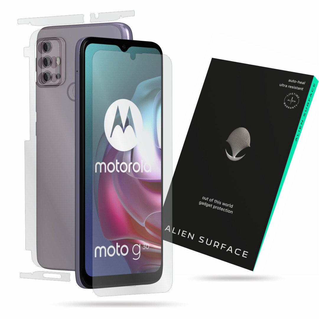 Folie Alien Surface, compatibila cu Motorola G30, protectie ecran, spate, laterale