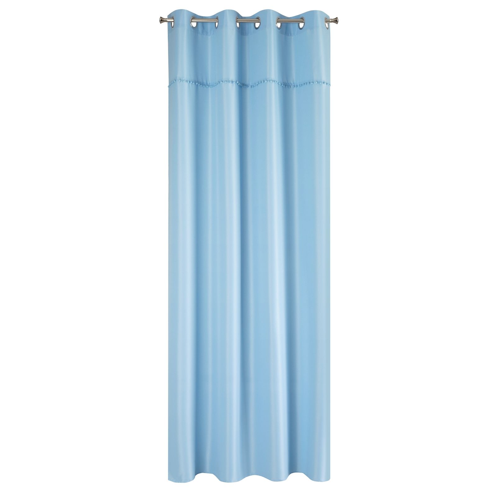 Perdea decorativa cu inele metalice, DEFNE 140x250 cm, Eurofirany, Albastru