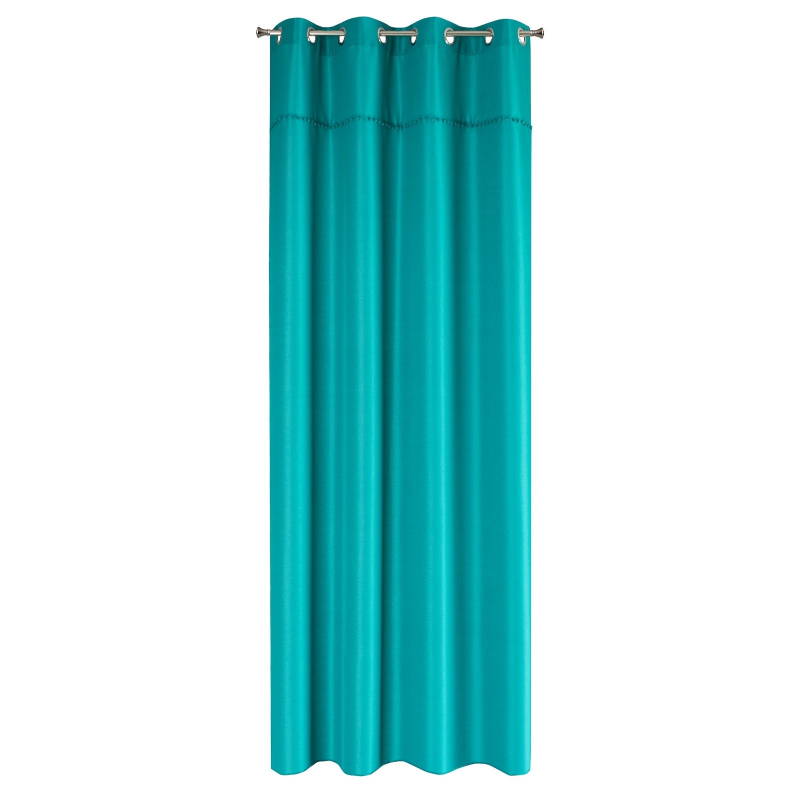 Perdea decorativa cu inele metalice, DEFNE 140x250 cm, Eurofirany, Turcoaz