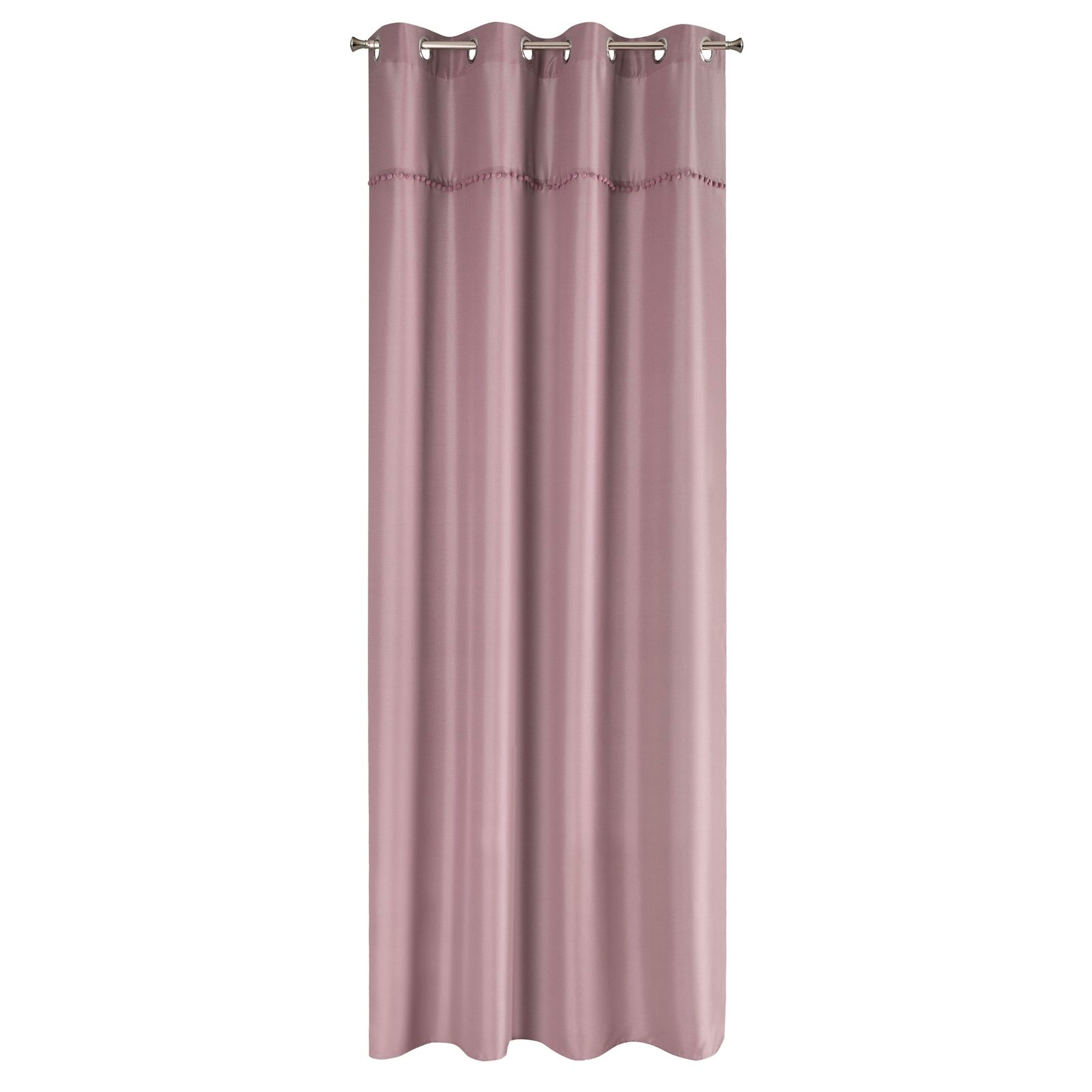 Perdea decorativa cu inele metalice, DEFNE 140x250 cm, Eurofirany, Roz