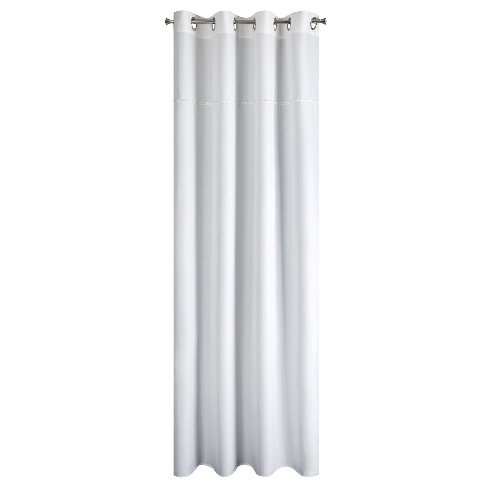 Perdea decorativa cu inele metalice, DENIZ 140x250 cm, Eurofirany, Alb