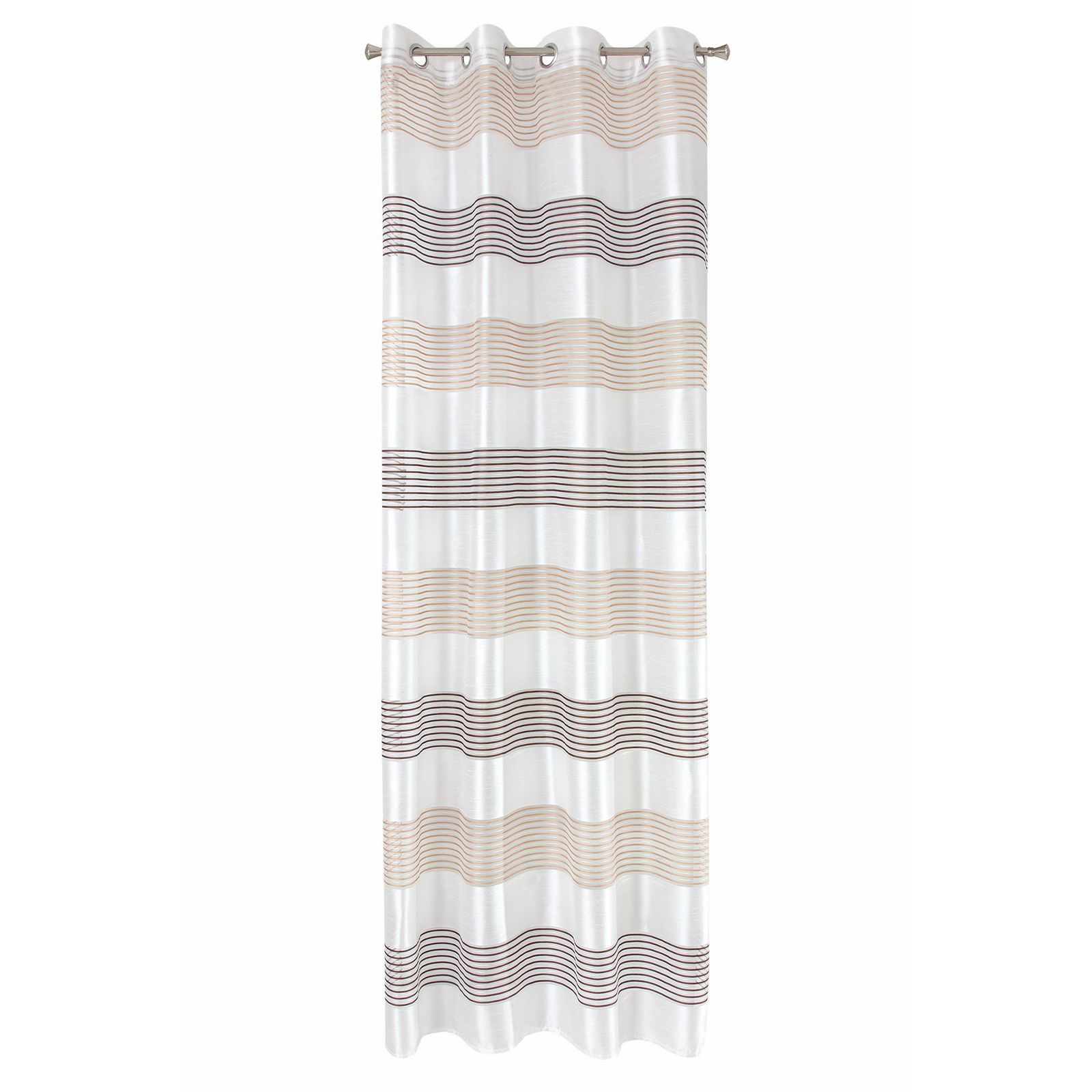 Perdea decorativa cu inele metalice, DIANA 140x250 cm, Eurofirany, Maro