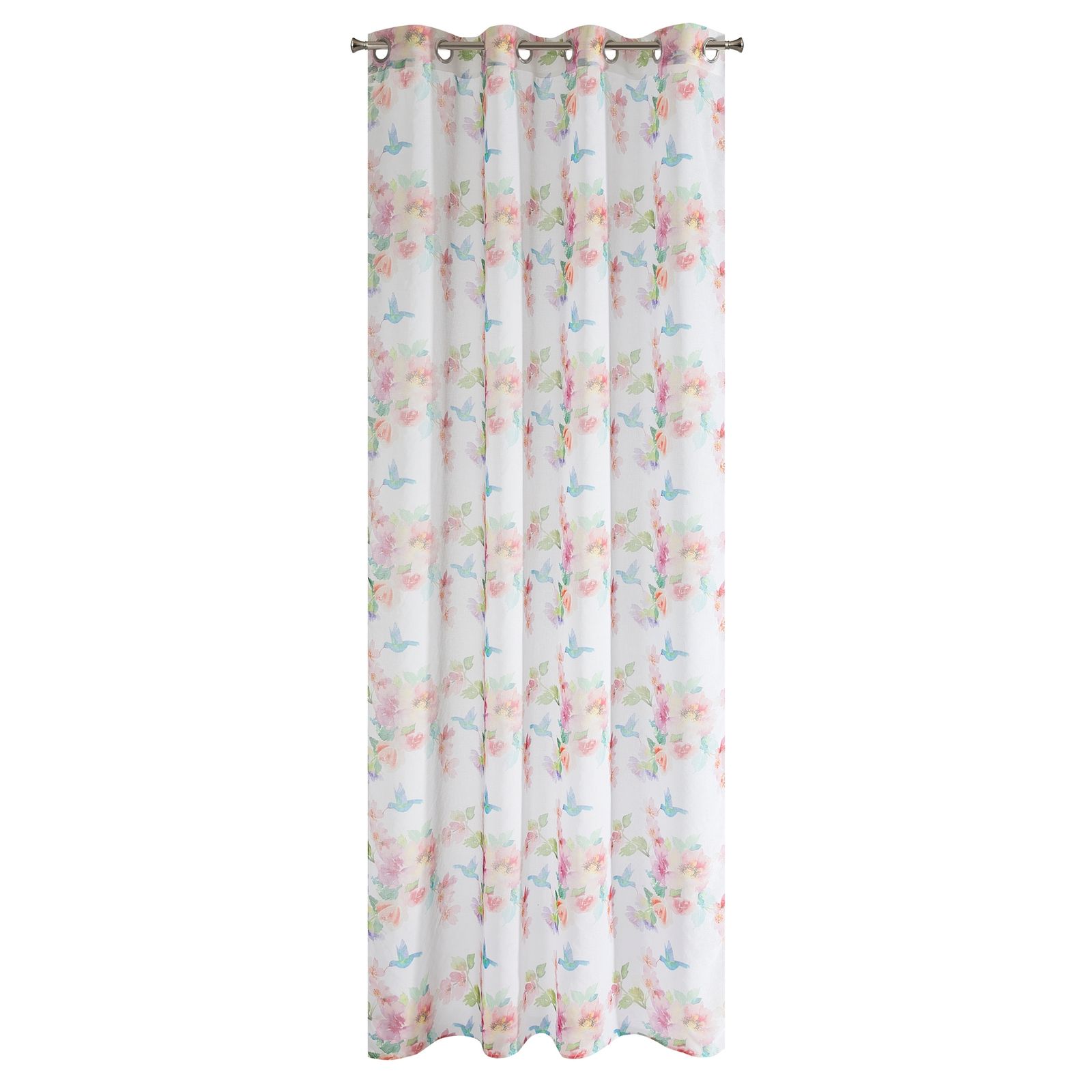 Perdea decorativa cu inele metalice, DERIN 140x250 cm, Eurofirany, Roz