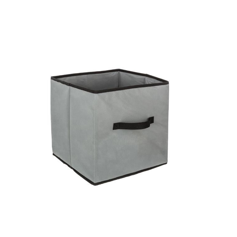 Cutie depozitare, Five, pliabila, carton, gri, 31 x 31 cm