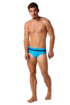 Slip de baie barbati BSP05, Turcoaz Slip de baie barbati BSP05, Turcoaz