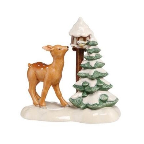 Bibelou Christmas, Caprioara la casa pasarilor, Sticla, Multicolor