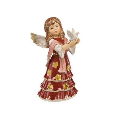 Bibelou Christmas, Ingerul pacii, Sticla, Multicolor