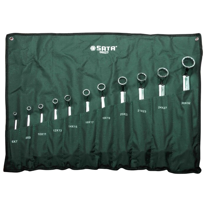 Set chei inelare duble cotite, Sata, 11 piese, deschidere 6‑32mm