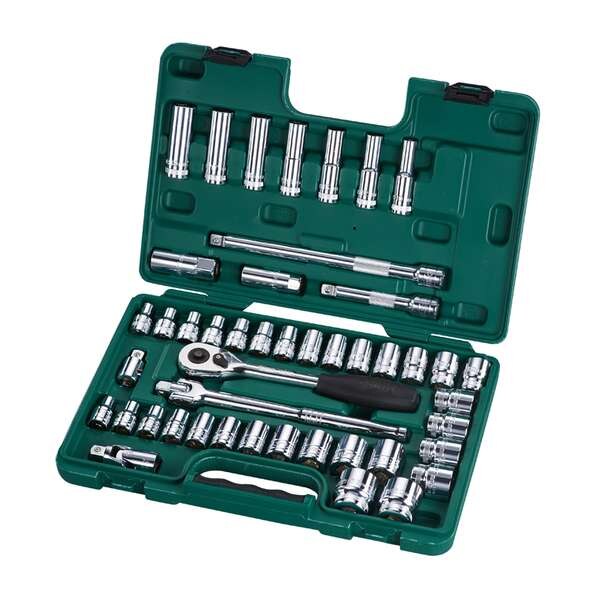 Trusa capete tubulare, Sata, cu accesorii, 46 de piese