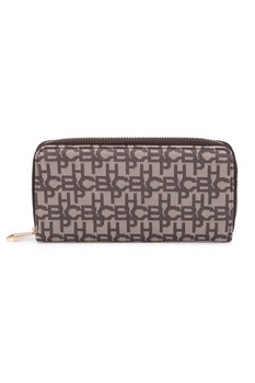 Beverly Hills Polo Club, Portofel cu fermoar si model logo, Maro inchis/Maro nisip Beverly Hills Polo Club, Portofel cu fermoar si model logo, Maro inchis/Maro nisip