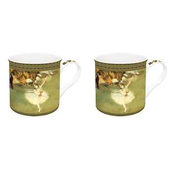 Set 2 cani - L'Etoile, Portelan, 300 ml, Verde Set 2 cani - L'Etoile, Portelan, 300 ml, Verde