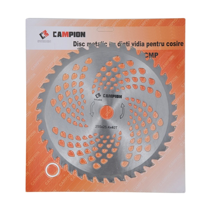Disc motocositoare Campion Nr. 10 (255) cu Vidia, Tip farfurie