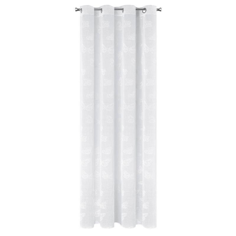 Perdea decorativa cu inele metalice, MARIPOS 140x250 cm, Eurofirany, Alb