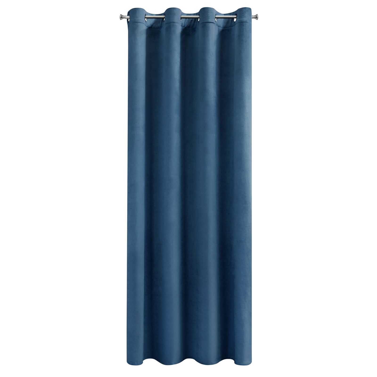 Perdea decorativa cu inele metalice, MELANIE 140x250 cm, Eurofirany, Albastru inchis