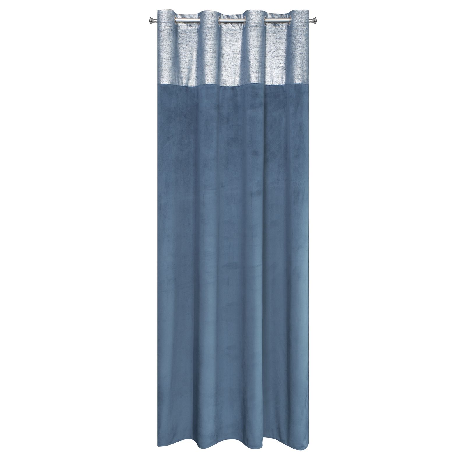 Perdea decorativa cu inele metalice, PERI 140x250 cm, Eurofirany, Albastru inchis