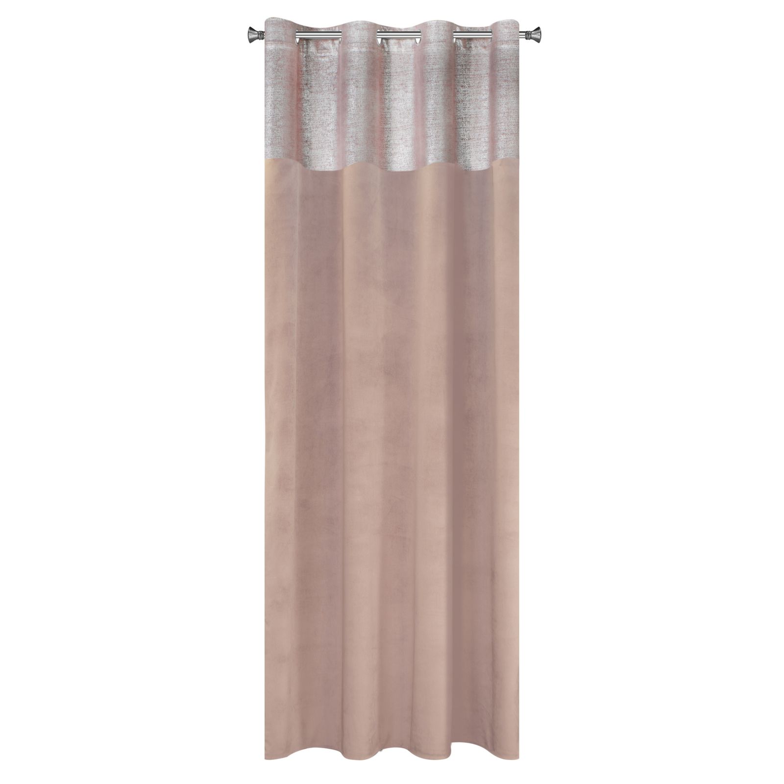 Perdea decorativa cu inele metalice, PERI 140x250 cm, Eurofirany, Roz pudra