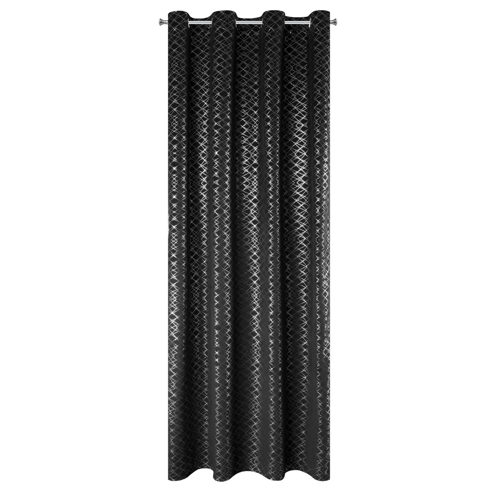 Perdea decorativa cu inele metalice, MOLY 140x250 cm, Eurofirany, Negru