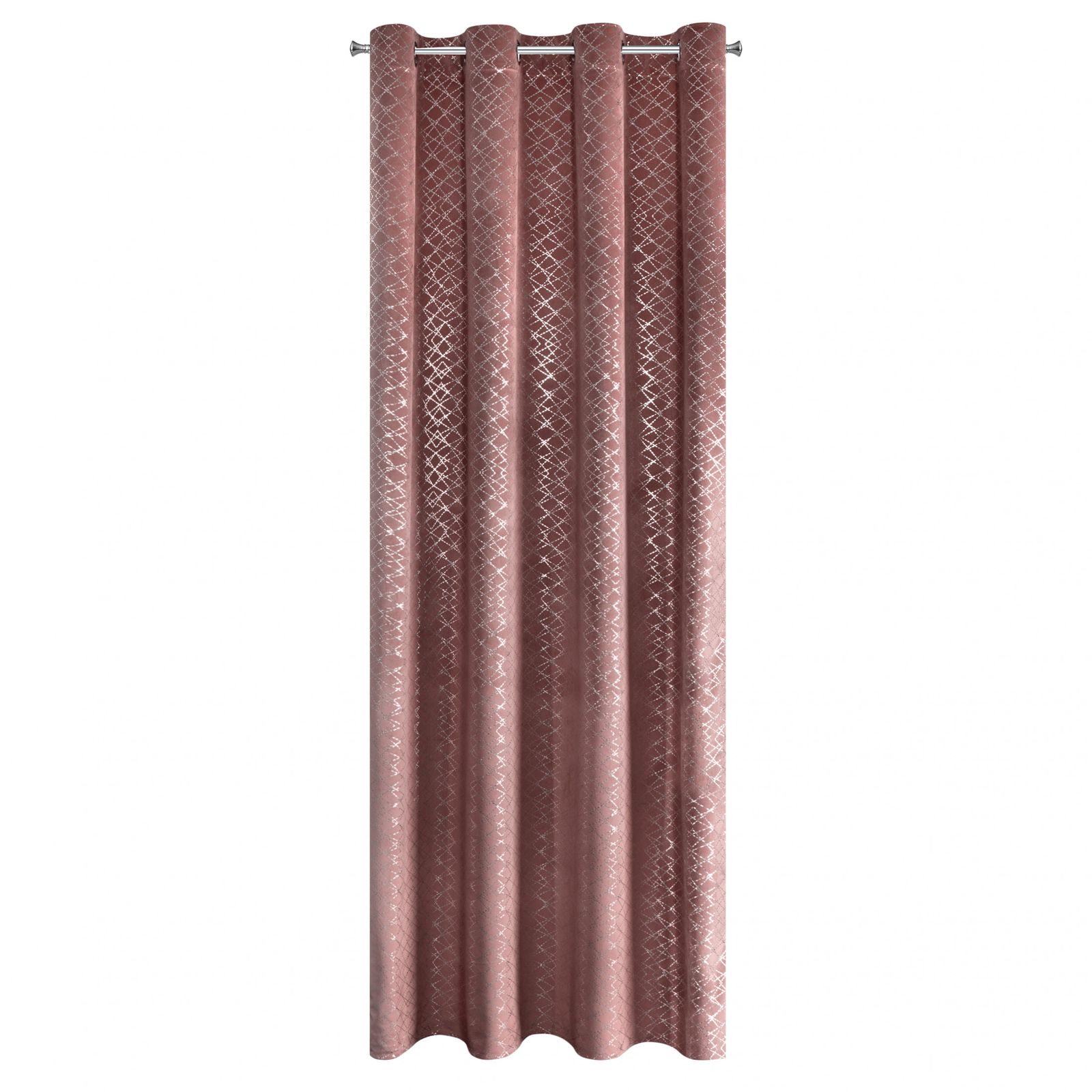 Perdea decorativa cu inele metalice, MOLY 140x250 cm, Eurofirany, Roz