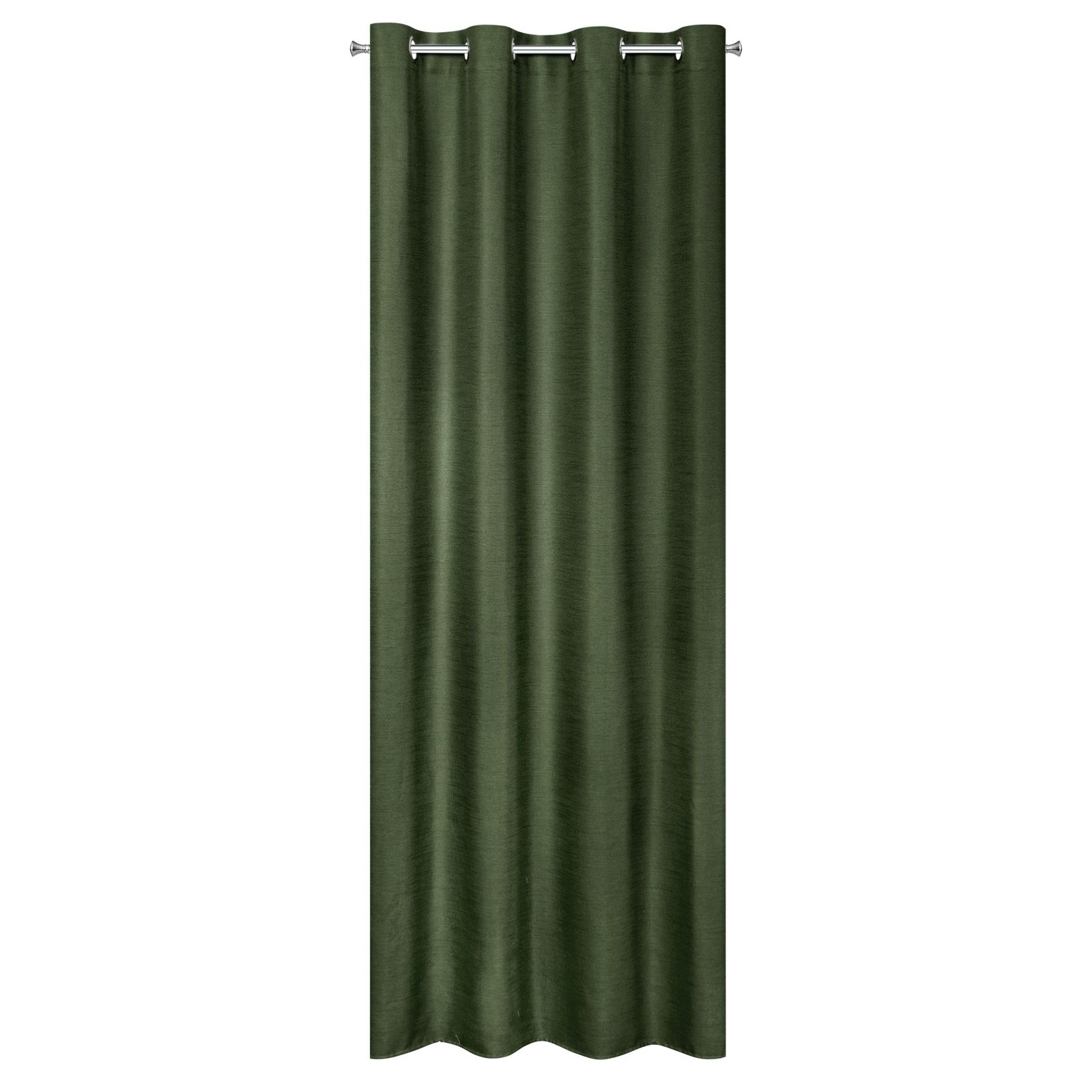 Perdea decorativa cu inele metalice, STYLE 140x250 cm, Eurofirany, Verde inchis